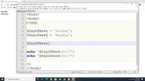 php/mysql: Chapter13: Case sensitivity in php (urdu)