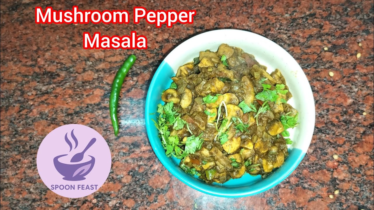 🍄🔥 Mushroom Pepper Masala/Fresh Roasted Masala Recipe 🌿
