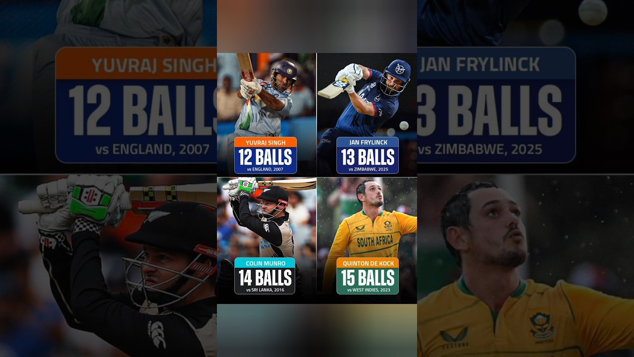 🚨 Record Alert! 🚨Namibia’s Jan Frylinck blasts a 13-ball fifty vs Zimbabwe 🤯.