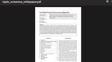 Exploring the Ripple Protocol Consensus Algorithm: A Comprehensive Walkthrough of the 8-Page PDF"