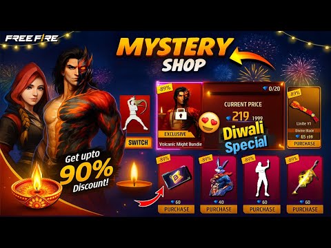 DIWALI SPECIAL MYSTERY SHOP 2025 FULL REVIEW 🪔🤩| FREE FIRE NEW EVENT | FREE FIRE DIWALI EVENT 2025