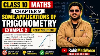    Example 2 Class 10 Maths Chapter 9 | NCERT Trigonometry Applications | CBSE Board 2026