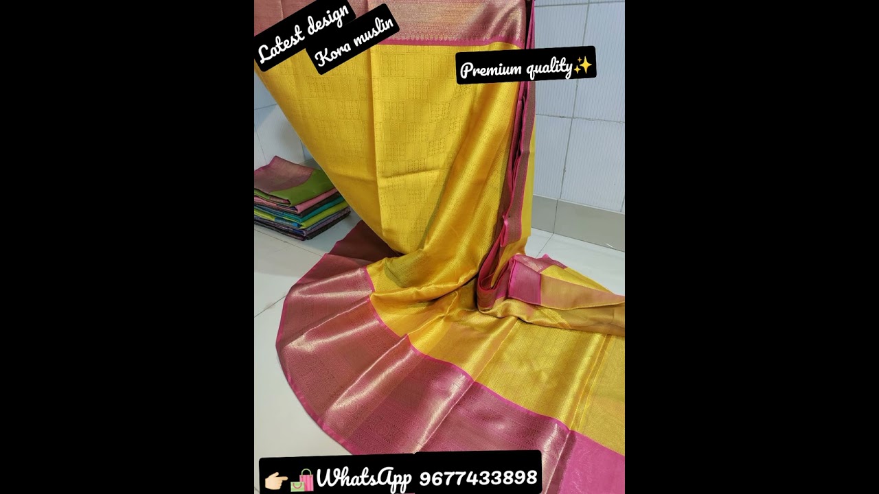 Stunning kora muslin silk sarees|Sarees online shopping with price|Latest silk Sarees @9677433898