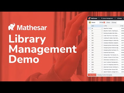 Mathesar library management demo