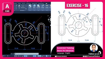 How to Create Exercise 16 in AutoCAD – Step-by-Step Guide for Beginners | @KHALIDMAHMUD