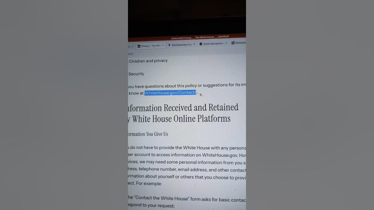 How to contact the white house 2025 ad youtube