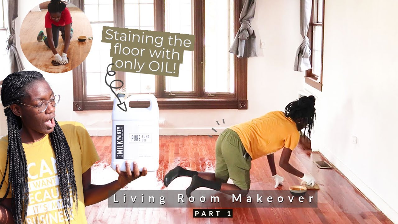 House to Home Update: I STAINED THE ENTIRE FLOOR WITH OIL 😯