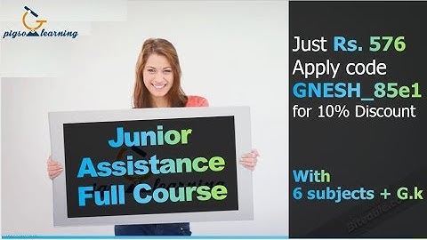 UGVCL/MGVCL Junior Assistance Full Course Details II Pigso learning App