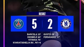 Psg Vs Chelsea 5-2 Extended Highlights, All Goals