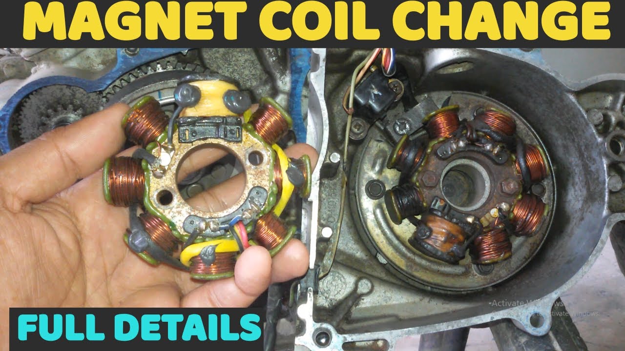 How to change magnet coil of any motorcycle | magnet coil replacement | change plate of bike - YouTube