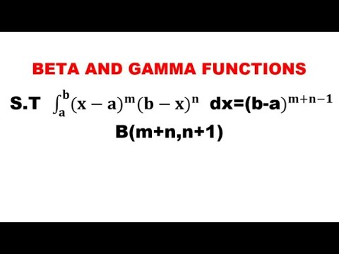 Beta And Gamma Functions-.Problem - YouTube