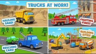 Baby Trucks Go To School   Fun Learning Song For Kids   Numbers, Colors &amp; Safety Rules