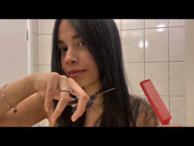 ASMR CORTANDO MEU CABELO