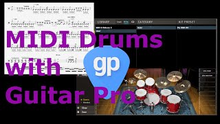 MIDI Drums with Guitar Pro tabs