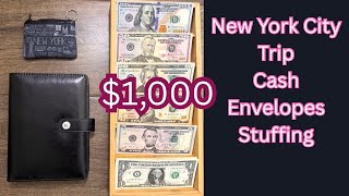 New York City Trip cash envelope stuffing | Reallocation of rollover money