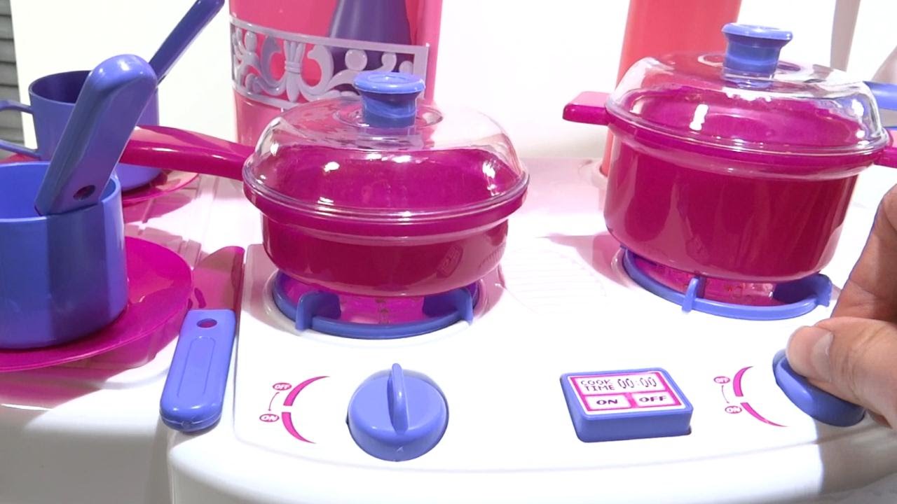 Kitchen PINK TOYS for Girls lights and sounds assembly ...