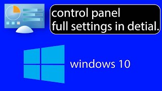 All settings in detail in window 10 | Control panel complete tutorial for beginners | Tech with Ali