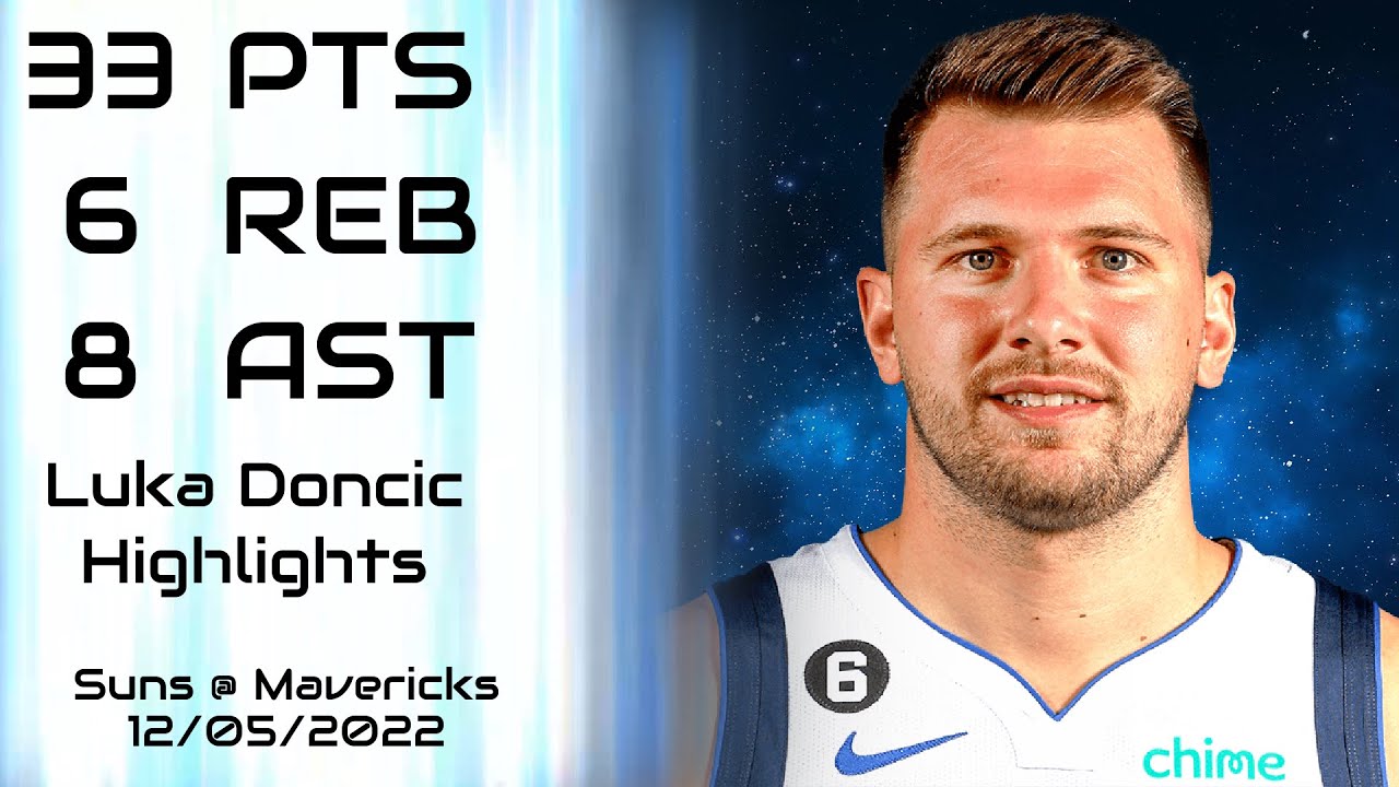 [NBA] Luka Doncic Highlights | Suns @ Mavericks (12/05/2022) | NBA ...