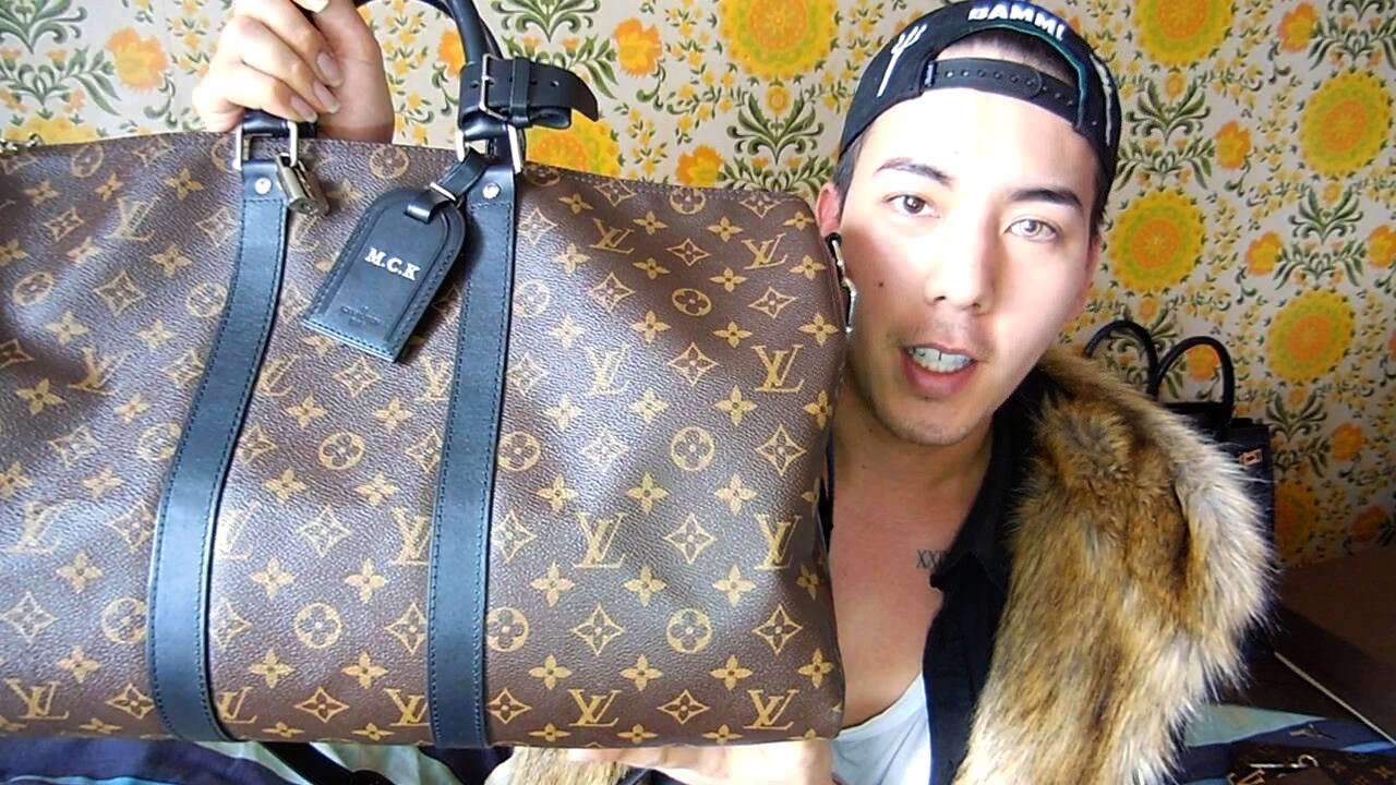 Louis Vuitton ECLIPSE Keepall Bandouliere (Review + Unboxing + Try On) 45  Monogram - Virgil Abloh 