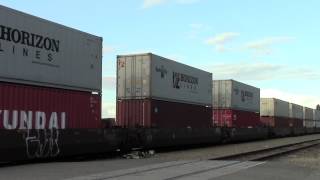 BNSF 4982 Leads Stack Train at Mukilteo,  WA