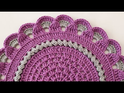 Wie man ein rundes Tischset häkelt ~ Easy Crochet Knitting Tischsets für Anfänger ~ Crochet Placemat