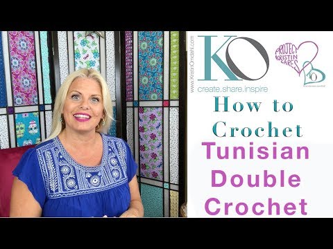 How to LEFT HAND Crochet Tunisian Double Crochet Stitch