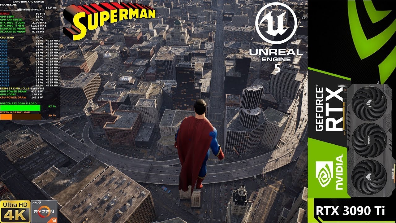 SUPERMAN Inspired Demo in Unreal Engine 5 4K RTX3090 YouTube