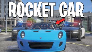 Running From Cops with Rocket Car in GTA 5 RP