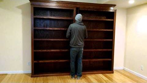 Sliding bookcase/hidden door