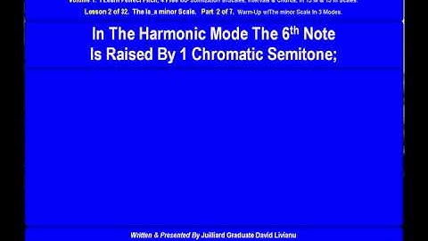 Part 2a. LESSON 2 of 32, The la_a minor scale. THEORY
