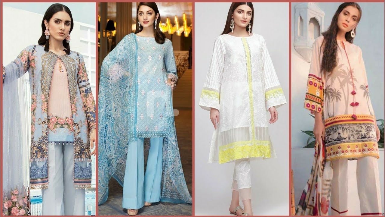 Latest beautiful and stylish lawn dresses design YouTube