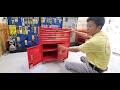 Tủ đựng đồ nghề 3 ngăn 2 cánh HT-3N2C chuyên dụng cho anh em sửa chữa ô tô - xe máy made in Vietnam