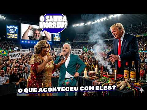 Belo and Alcione singing the National Anthem - Leandro Voz