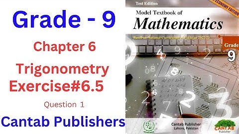 |cantab publishers|class 9 maths |trigonometry & bearings |Exercise 6.5|Q1 Solution @mathsolver1117