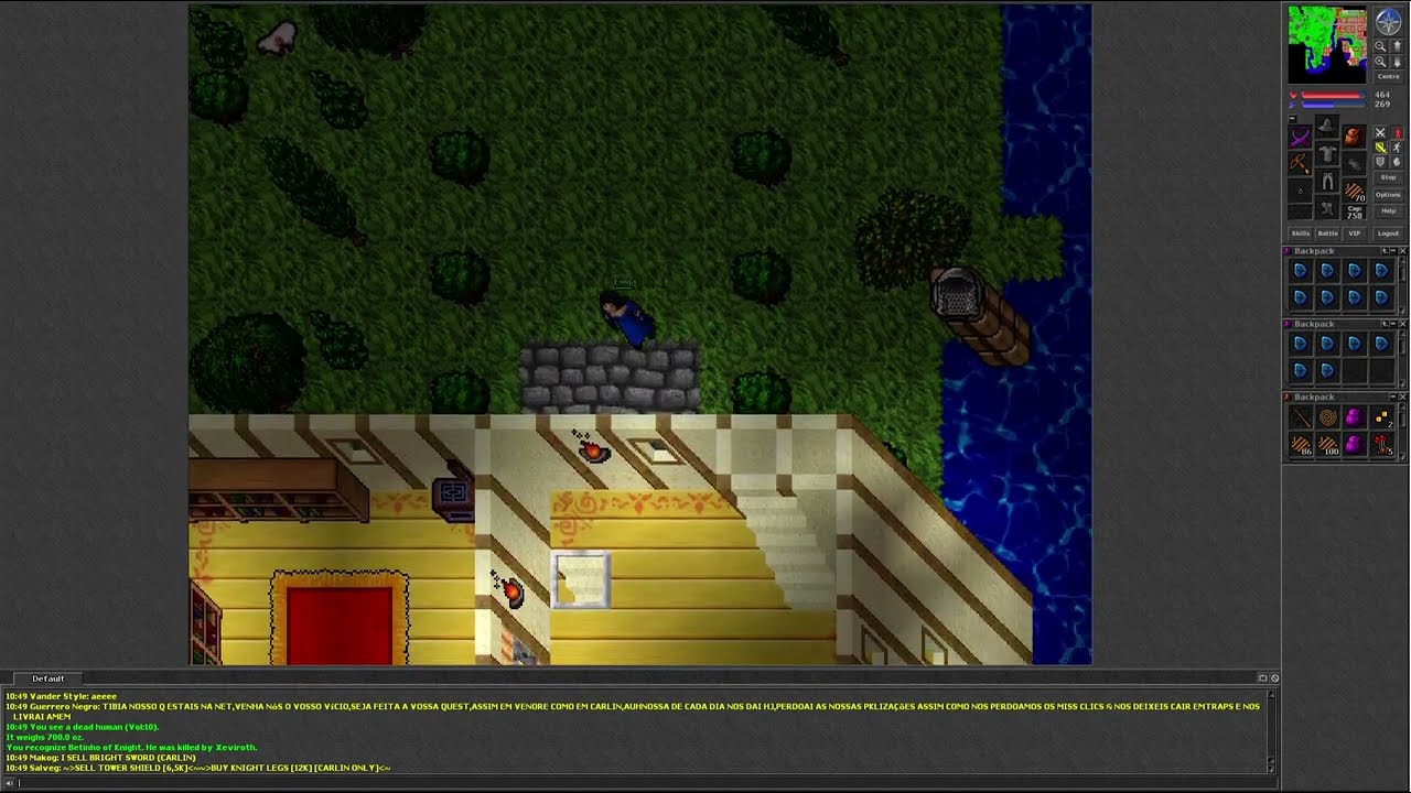 Tibia 7.4 (42 Paladin tries to PK afk players around Carlin)