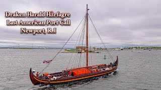 Viking Ship Draken's Last American Port Call - 4K Drone Experience!