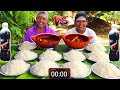 10 PLATE WHITE RICE & BLACK MUTTON GRAVY EATING CHALLENGE | VILLAGE BOYS EATING CHALLENGE