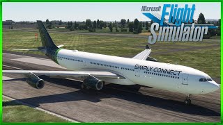 LatinVFR - Airbus A340-300 - Microsoft Flight Simulator -First Flight Review - Simply Connect Va