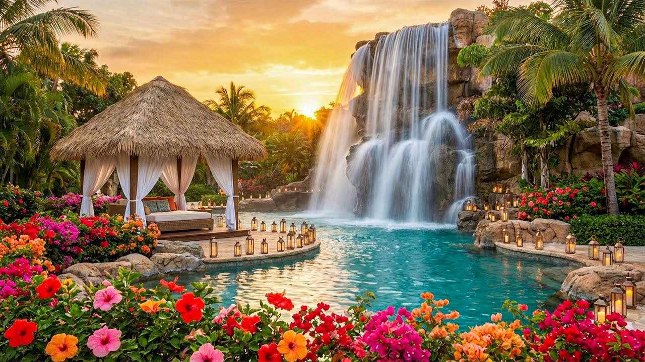 Calming Effects Calming Nature Sounds for Relaxation | Soothing Waterfall & Birds for ...