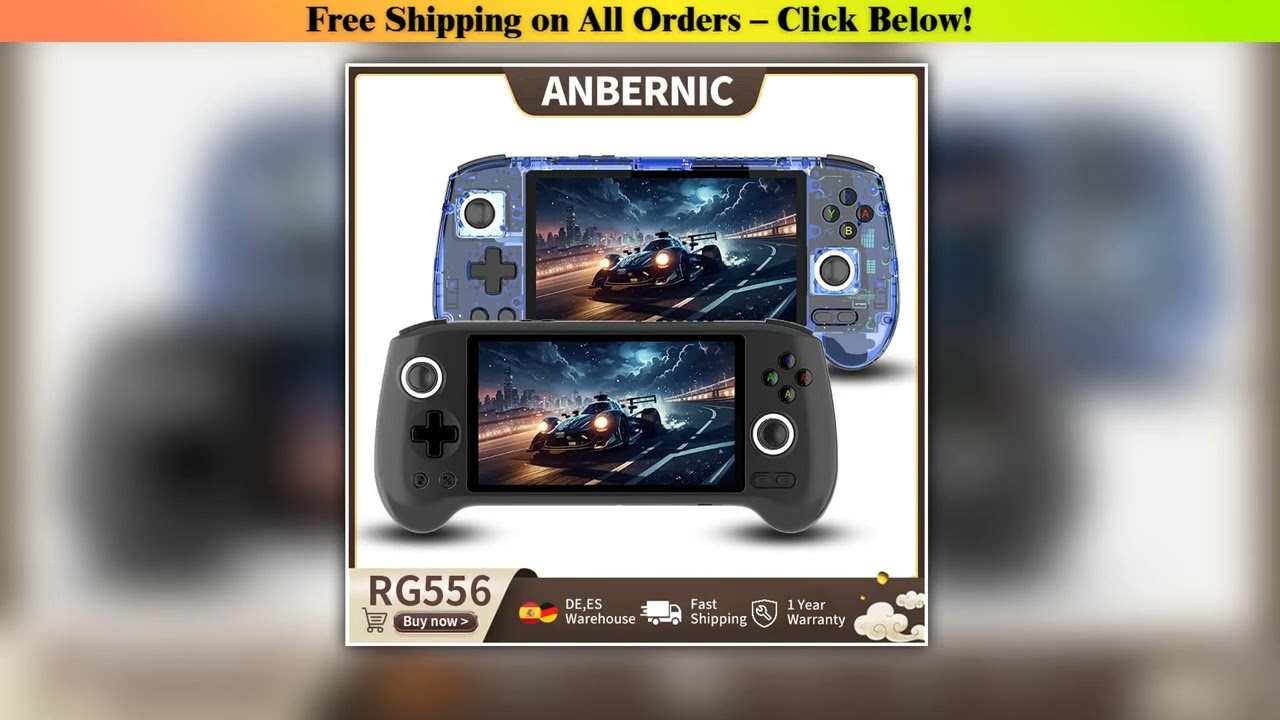 ANBERNIC RG556 Handheld Games Console 5.48'' AMOLED 1080*1920 Screen Android 5500mAh Portable