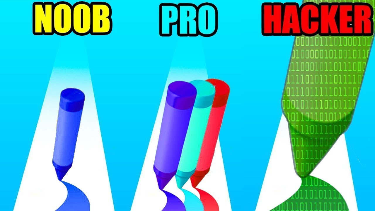 Pencil Rush - Noob vs Pro vs Hacker || All Levels Gameplay || 
