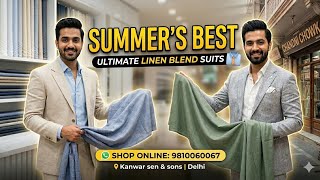 LINEN BLEND SUITING FABRICS FOR CLASS MEN| UPGRADE YOUR WARDROBE WITH TRENDY LINEN SUITS AND TRAUSER