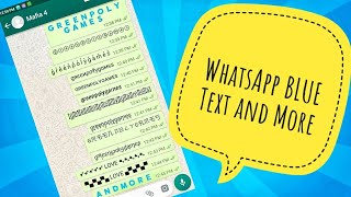How to type Blue text in WhatsApp #greenpolygames screenshot 5