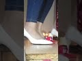 Which Heels Sound Better? 🤍❤️ ASMR