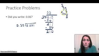 Envision Math lesson 7-6 Dividing a Decimal by a Decimal