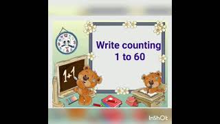 Write counting 1 to 60 Content