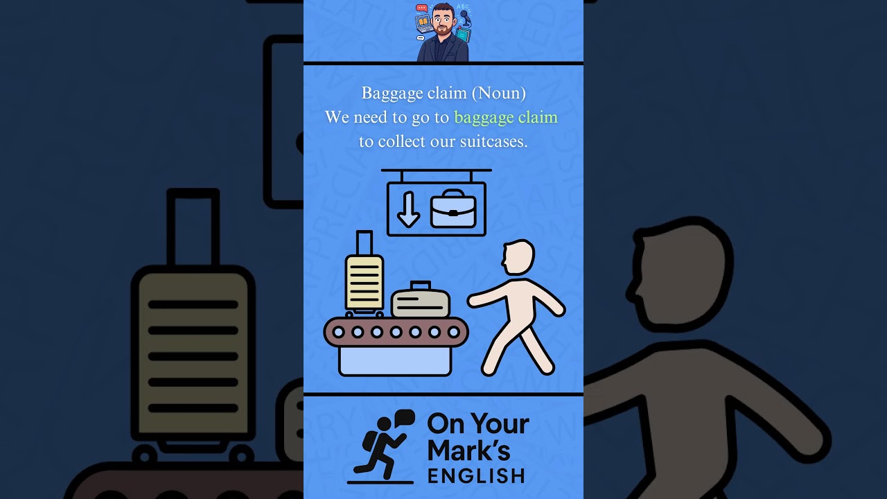 10 Essential Airport Words for English Learners! ✈️🌍 #englishvocabmastery #englishgrammar #esl