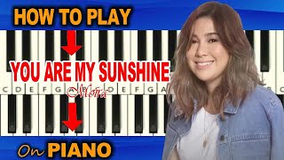 You Are My Sunshine - Moira Dela torre - Easy Piano Tutorial for beginner.