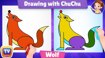 How to Draw a Wolf? - Drawing with ChuChu - ChuChu TV Drawing for Kids Easy Step by Step