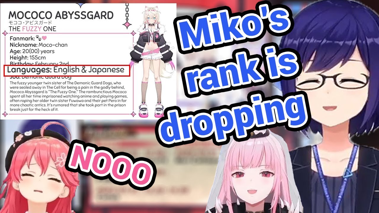 Miko's Japanese Ranking is Dropping lower and lower again, with Calli and A-chan on Fuwamoco Debut!!